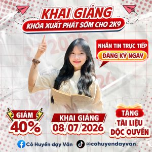 Khóa “Xuất phát sớm” – Luyện thi Tốt nghiệp THPT năm 2027